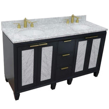 Load image into Gallery viewer, Bellaterra Home Vanity BellaTerra Home 61&quot; Double sink vanity in Dark Gray finish with White carrara marble and oval sink 400990-61D-DG-WM
