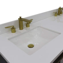 Load image into Gallery viewer, Bellaterra Home Vanity BellaTerra Home 61&quot; Double sink vanity in Dark Gray finish with White quartz and rectangle sink 400990-61D-DG-WER