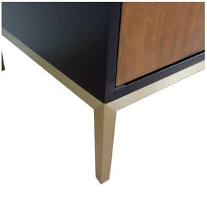 Bellaterra Home Vanity BellaTerra Home 61" Double sink vanity in Walnut and Black finish and Black galaxy granite and oval sink 400900-61D-WB-BGO