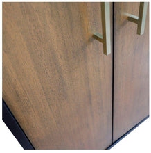 Load image into Gallery viewer, Bellaterra Home Vanity BellaTerra Home 61&quot; Double sink vanity in Walnut and Black finish and Black galaxy granite and rectangle sink 400900-61D-WB-BGR