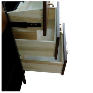 Bellaterra Home Vanity BellaTerra Home 61" Double sink vanity in Walnut and Black finish and Black galaxy granite and rectangle sink 400900-61D-WB-BGR