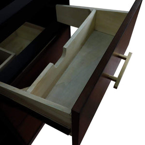 Bellaterra Home Vanity BellaTerra Home 61" Double sink vanity in Walnut and Black finish and Gray granite and round sink 400900-61D-WB-GYRD