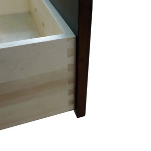 Bellaterra Home Vanity BellaTerra Home 61" Double sink vanity in Walnut and Black finish and Gray granite and round sink 400900-61D-WB-GYRD