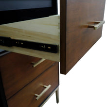 Load image into Gallery viewer, Bellaterra Home Vanity BellaTerra Home 61&quot; Double sink vanity in Walnut and Black finish and Gray granite and round sink 400900-61D-WB-GYRD