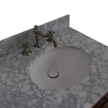 Load image into Gallery viewer, Bellaterra Home Vanity BellaTerra Home 61&quot; Double sink vanity in Walnut and Black finish and White carrara marble and oval sink 400900-61D-WB-WMO