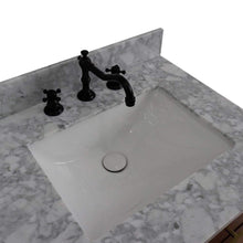 Load image into Gallery viewer, Bellaterra Home Vanity BellaTerra Home 61&quot; Double sink vanity in Walnut and Black finish and White carrara marble and rectangle sink 00900-61D-WB-WMR