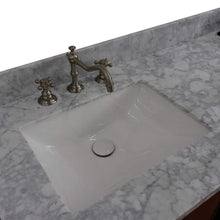 Load image into Gallery viewer, Bellaterra Home Vanity BellaTerra Home 61&quot; Double sink vanity in Walnut and Black finish and White carrara marble and rectangle sink 00900-61D-WB-WMR