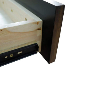Bellaterra Home Vanity BellaTerra Home 61" Double sink vanity in Walnut and Black finish and White carrara marble and rectangle sink 00900-61D-WB-WMR