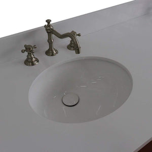 Bellaterra Home Vanity BellaTerra Home 61" Double sink vanity in Walnut and Black finish and White quartz and oval sink 400900-61D-WB-WEO