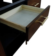Load image into Gallery viewer, Bellaterra Home Vanity BellaTerra Home 61&quot; Double sink vanity in Walnut and Black finish and White quartz and rectangle sink  400900-61D-WB-WER