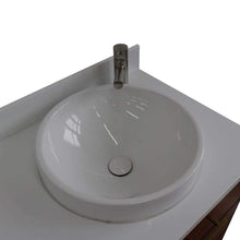 Load image into Gallery viewer, Bellaterra Home Vanity BellaTerra Home 61&quot; Double sink vanity in Walnut and Black finish and White quartz and round sink 400900-61D-WB-WERD