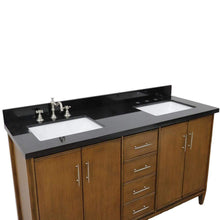 Load image into Gallery viewer, Bellaterra Home Vanity BellaTerra Home 61&quot; Double sink vanity in Walnut finish with Black galaxy granite and rectangle sink 400901-61D-WA-BGR