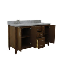 Load image into Gallery viewer, Bellaterra Home Vanity BellaTerra Home 61&quot; Double sink vanity in Walnut finish with Gray granite and oval sink