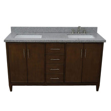 Load image into Gallery viewer, Bellaterra Home Vanity BellaTerra Home 61&quot; Double sink vanity in Walnut finish with Gray granite and rectangle sink 400901-61D-WA-GYR