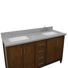 Load image into Gallery viewer, Bellaterra Home Vanity BellaTerra Home 61&quot; Double sink vanity in Walnut finish with Gray granite and rectangle sink 400901-61D-WA-GYR