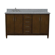 Load image into Gallery viewer, Bellaterra Home Vanity BellaTerra Home 61&quot; Double sink vanity in Walnut finish with Gray granite and rectangle sink 400901-61D-WA-GYR