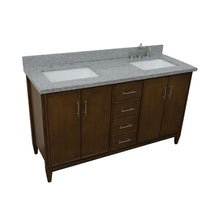 Load image into Gallery viewer, Bellaterra Home Vanity BellaTerra Home 61&quot; Double sink vanity in Walnut finish with Gray granite and rectangle sink 400901-61D-WA-GYR