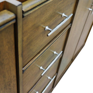 Bellaterra Home Vanity BellaTerra Home 61" Double sink vanity in Walnut finish with Gray granite and rectangle sink 400901-61D-WA-GYR