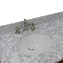 Load image into Gallery viewer, Bellaterra Home Vanity BellaTerra Home 61&quot; Double sink vanity in Walnut finish with White carrara marble and oval sink 400901-61D-WA-WMO