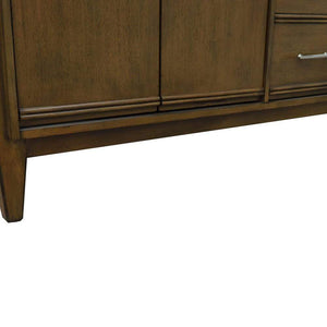Bellaterra Home Vanity BellaTerra Home 61" Double sink vanity in Walnut finish with White carrara marble and rectangle sink 400901-61D-WA-WMR