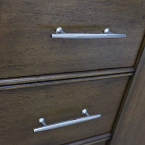 Bellaterra Home Vanity BellaTerra Home 61" Double sink vanity in Walnut finish with White quartz and rectangle sink 400901-61D-WA-WER