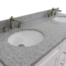 Load image into Gallery viewer, Bellaterra Home Vanity BellaTerra Home 61&quot; Double sink vanity in White finish and Gray granite and oval sink 400700-61D-WH-GYO
