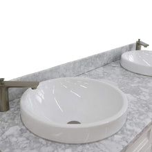 Load image into Gallery viewer, Bellaterra Home Vanity BellaTerra Home 61&quot; Double sink vanity in White finish and White carrara marble and round sink 400700-61D-WH-WMRD