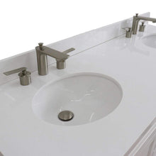 Load image into Gallery viewer, Bellaterra Home Vanity BellaTerra Home 61&quot; Double sink vanity in White finish and White quartz and oval sink 400700-61D-WH-WEO