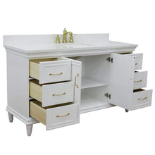 Load image into Gallery viewer, Bellaterra Home Vanity BellaTerra Home 61&quot; Double sink vanity in White finish and White quartz and rectangle sink 400800-61D-WH-WER