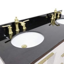 Load image into Gallery viewer, Bellaterra Home Vanity BellaTerra Home 61&quot; Double sink vanity in White finish with Black galaxy granite and oval sink  400990-61D-WH-BGO