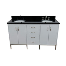 Load image into Gallery viewer, Bellaterra Home Vanity BellaTerra Home 61&quot; Double sink vanity in White finish with Black galaxy granite and oval sink 408001-61D-WH-BGO
