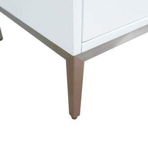 Bellaterra Home Vanity BellaTerra Home 61" Double sink vanity in White finish with Gray granite and oval sink 408001-61D-WH-GYO