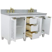 Load image into Gallery viewer, Bellaterra Home Vanity BellaTerra Home 61&quot; Double sink vanity in White finish with Gray granite and rectangle sink 400990-61D-WH-GYR