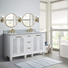 Load image into Gallery viewer, Bellaterra Home Vanity BellaTerra Home 61&quot; Double sink vanity in White finish with Gray granite and rectangle sink 400990-61D-WH-GYR