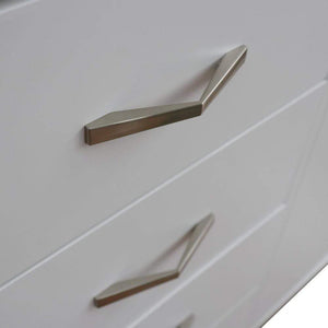 Bellaterra Home Vanity BellaTerra Home 61" Double sink vanity in White finish with Gray granite and rectangle sink 408001-61D-WH-GYR