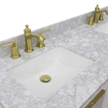Load image into Gallery viewer, Bellaterra Home Vanity BellaTerra Home 61&quot; Double sink vanity in White finish with White carrara marble and rectangle sink 400990-61D-WH-WMR
