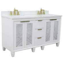 Load image into Gallery viewer, Bellaterra Home Vanity BellaTerra Home 61&quot; Double sink vanity in White finish with White quartz and rectangle sink 400990-61D-WH-WER