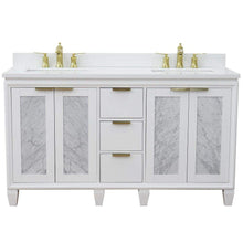 Load image into Gallery viewer, Bellaterra Home Vanity BellaTerra Home 61&quot; Double sink vanity in White finish with White quartz and rectangle sink 400990-61D-WH-WER