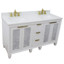 Load image into Gallery viewer, Bellaterra Home Vanity BellaTerra Home 61&quot; Double sink vanity in White finish with White quartz and rectangle sink 400990-61D-WH-WER