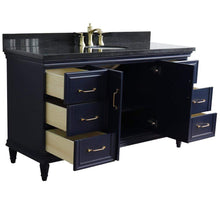 Load image into Gallery viewer, Bellaterra Home Vanity BellaTerra Home 61&quot; Single sink vanity in Blue finish and Black galaxy granite and oval sink 400800-61S-BU-BGO