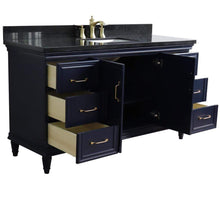 Load image into Gallery viewer, Bellaterra Home Vanity BellaTerra Home 61&quot; Single sink vanity in Blue finish and Black galaxy granite and rectangle sink 400800-61S-BU-BGR
