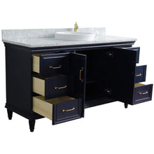 Load image into Gallery viewer, Bellaterra Home Vanity BellaTerra Home 61&quot; Single sink vanity in Blue finish and White carrara marble and round sink 400800-61S-BU-WMRD