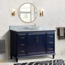 Load image into Gallery viewer, Bellaterra Home Vanity BellaTerra Home 61&quot; Single sink vanity in Blue finish and White carrara marble and round sink 400800-61S-BU-WMRD