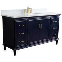 Load image into Gallery viewer, Bellaterra Home Vanity BellaTerra Home 61&quot; Single sink vanity in Blue finish and White quartz and rectangle sink 400800-61S-BU-WER