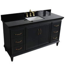 Load image into Gallery viewer, Bellaterra Home Vanity BellaTerra Home 61&quot; Single sink vanity in Dark Gray finish and Black galaxy granite and rectangle sink 400800-61S-DG-BGR