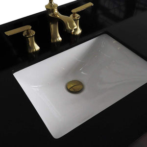 Bellaterra Home Vanity BellaTerra Home 61" Single sink vanity in Dark Gray finish and Black galaxy granite and rectangle sink 400800-61S-DG-BGR