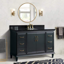 Load image into Gallery viewer, Bellaterra Home Vanity BellaTerra Home 61&quot; Single sink vanity in Dark Gray finish and Black galaxy granite and rectangle sink 400800-61S-DG-BGR
