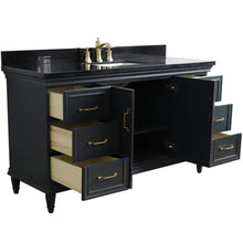 Load image into Gallery viewer, Bellaterra Home Vanity BellaTerra Home 61&quot; Single sink vanity in Dark Gray finish and Black galaxy granite and rectangle sink 400800-61S-DG-BGR