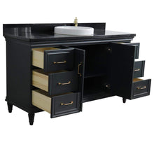 Load image into Gallery viewer, Bellaterra Home Vanity BellaTerra Home 61&quot; Single sink vanity in Dark Gray finish and Black galaxy granite and round sink 400800-61S-DG-BGRD