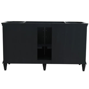 Bellaterra Home Vanity BellaTerra Home 61" Single sink vanity in Dark Gray finish and Gray granite and rectangle sink 400800-61S-DG-GYR